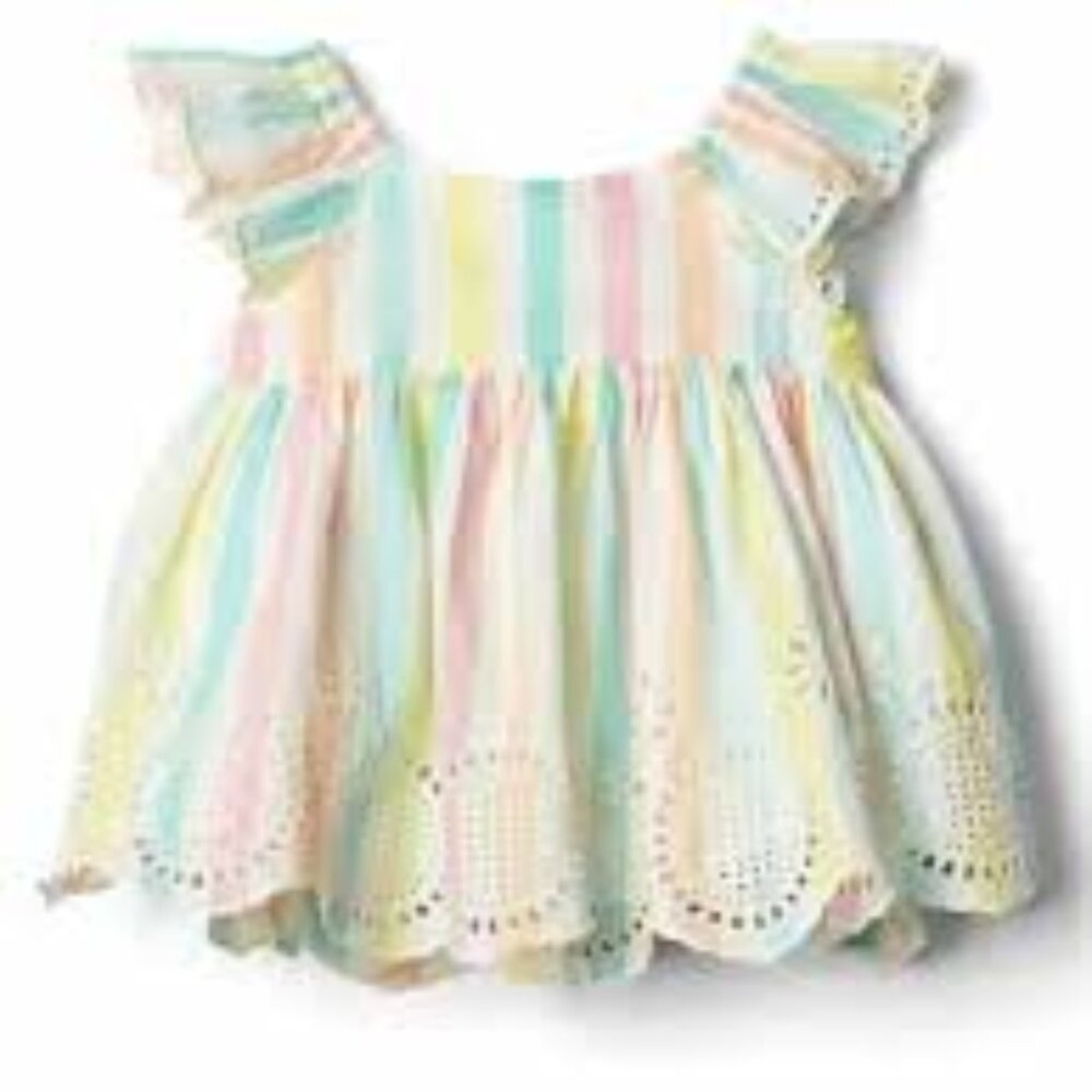 Baby Gap Rainbow Eyelet Dress, Size 18-24 Months
